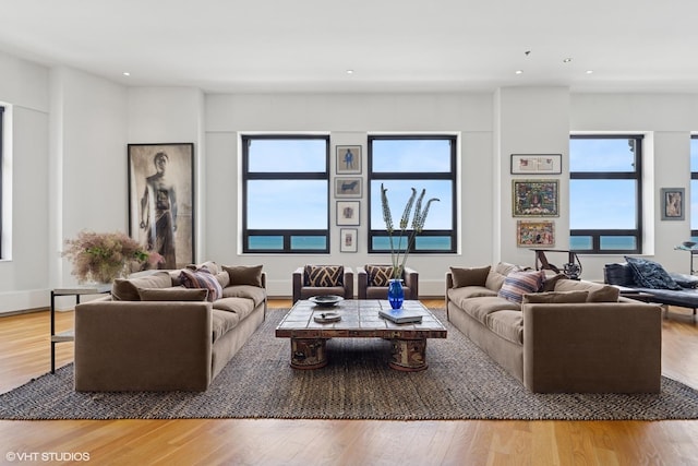 680 N Lake Shore Dr Unit 1602, Chicago, IL 60611 - living area with wood finished floors, plenty of natural light, and recessed lighting