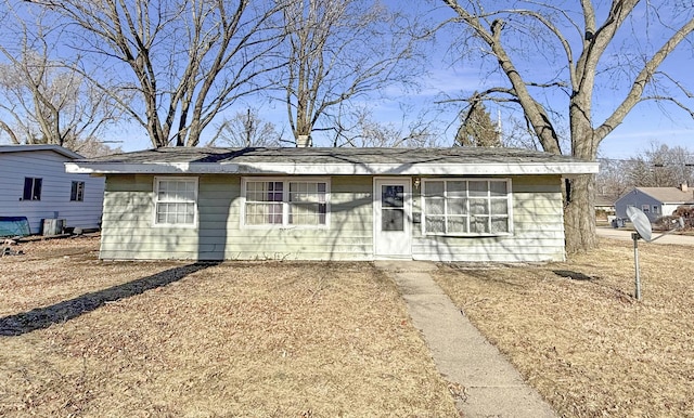 view of single story home