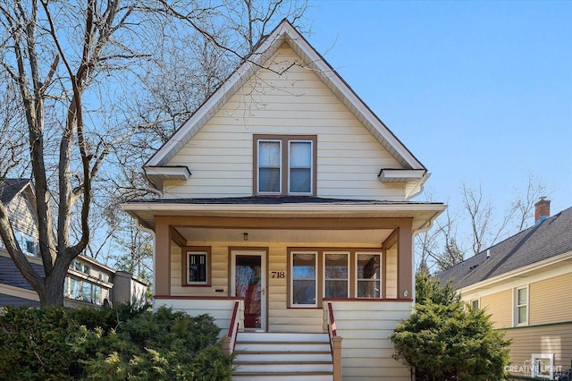 view of front of house with a porch