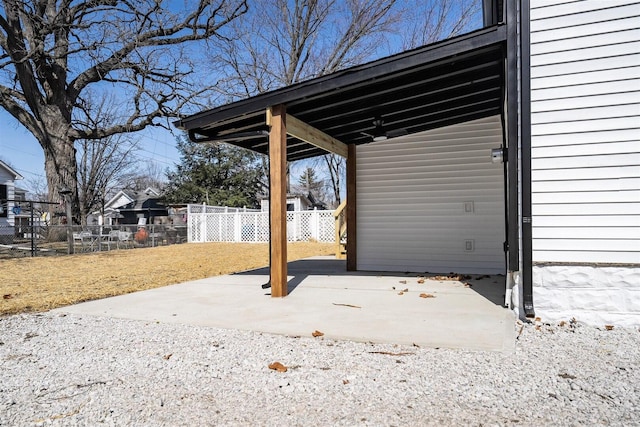 exterior space with fence