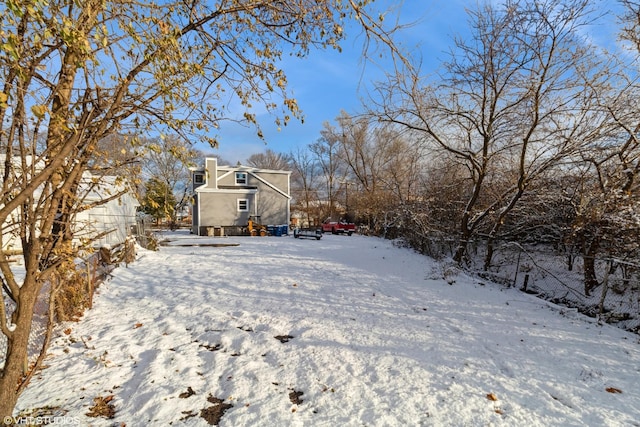 view of snowy yard