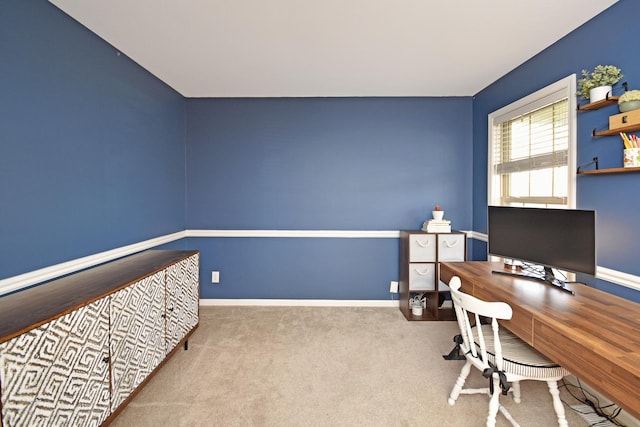 3916 Tallgrass Dr, Champaign, IL 61822 - office area featuring baseboards and carpet