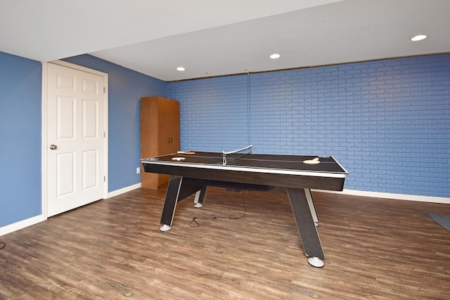 3916 Tallgrass Dr, Champaign, IL 61822 - playroom with recessed lighting, baseboards, and wood finished floors
