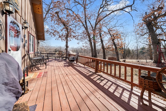 view of wooden deck