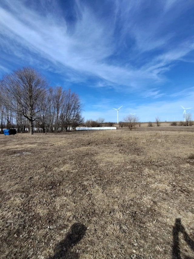 view of yard featuring a rural view