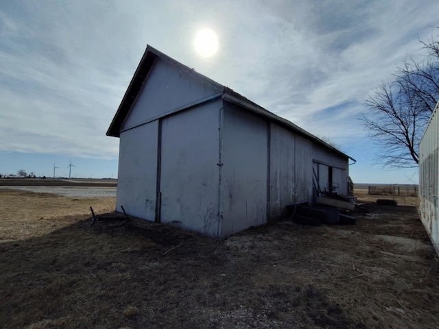 view of pole building