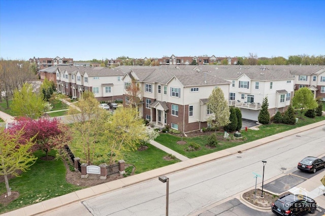 aerial view of residential area