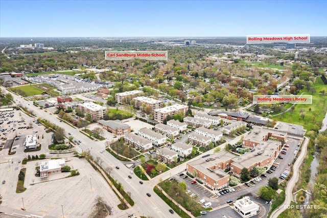 aerial view of property's location