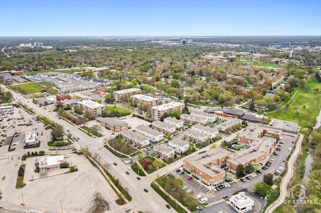 aerial view of property's location