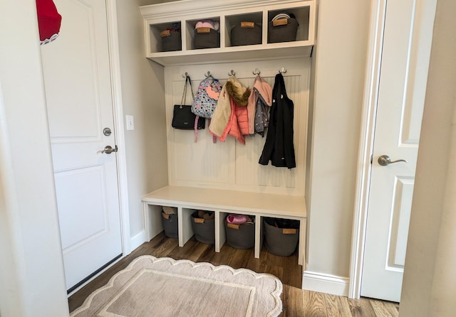 1617 Oliger Dr, Mahomet, IL 61853 - mudroom with wood finished floors and baseboards