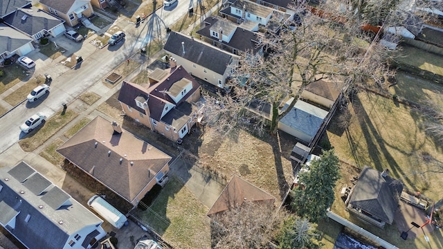 bird's eye view with a residential view