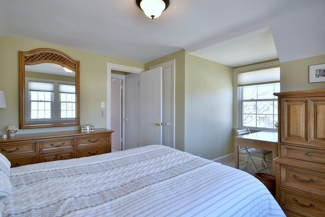 bedroom with baseboards