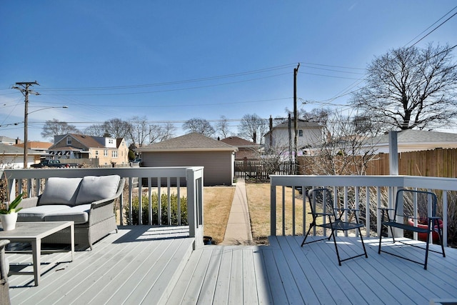 wooden deck with fence