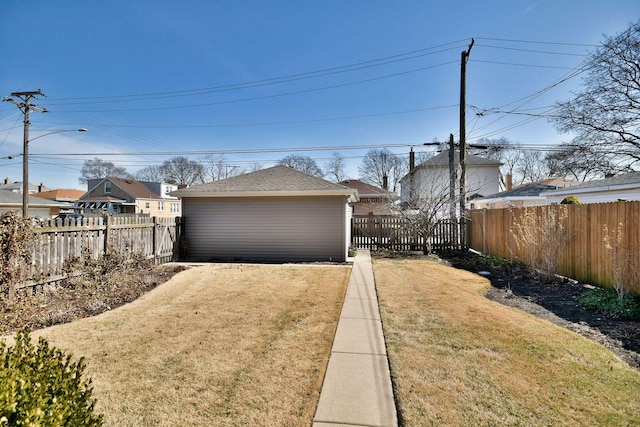 garage featuring fence