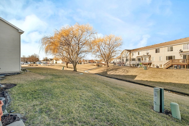 view of yard featuring a residential view