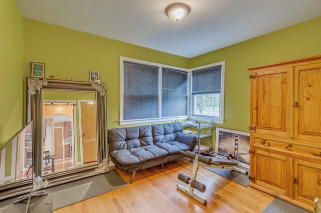 living room featuring wood finished floors