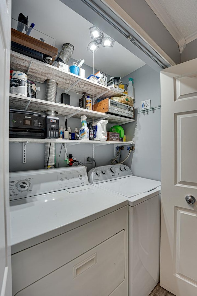 laundry area with independent washer and dryer and laundry area