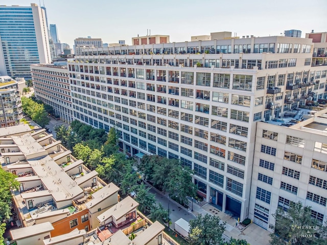 view of building exterior featuring a view of city