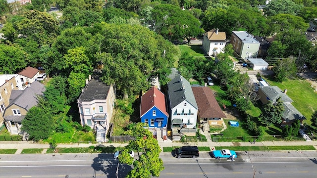 drone / aerial view featuring a residential view