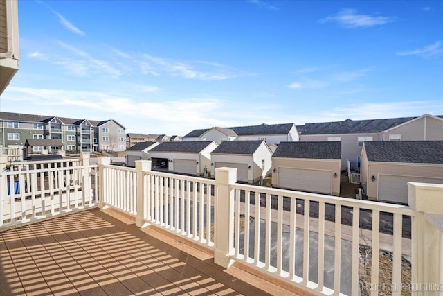 deck featuring a residential view