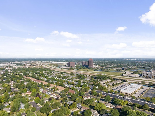 aerial view featuring a view of city