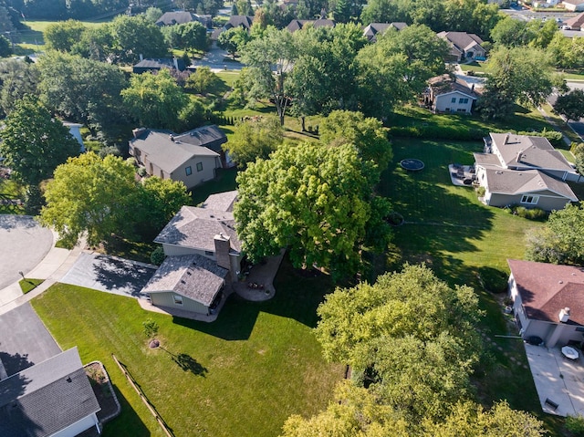 bird's eye view with a residential view