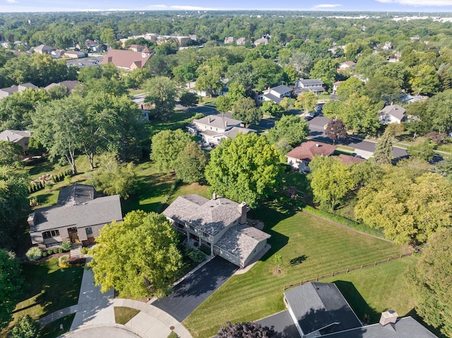 aerial view featuring a residential view