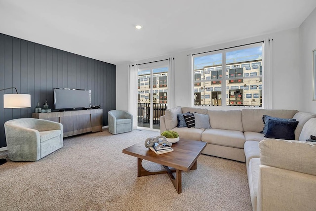view of carpeted living room