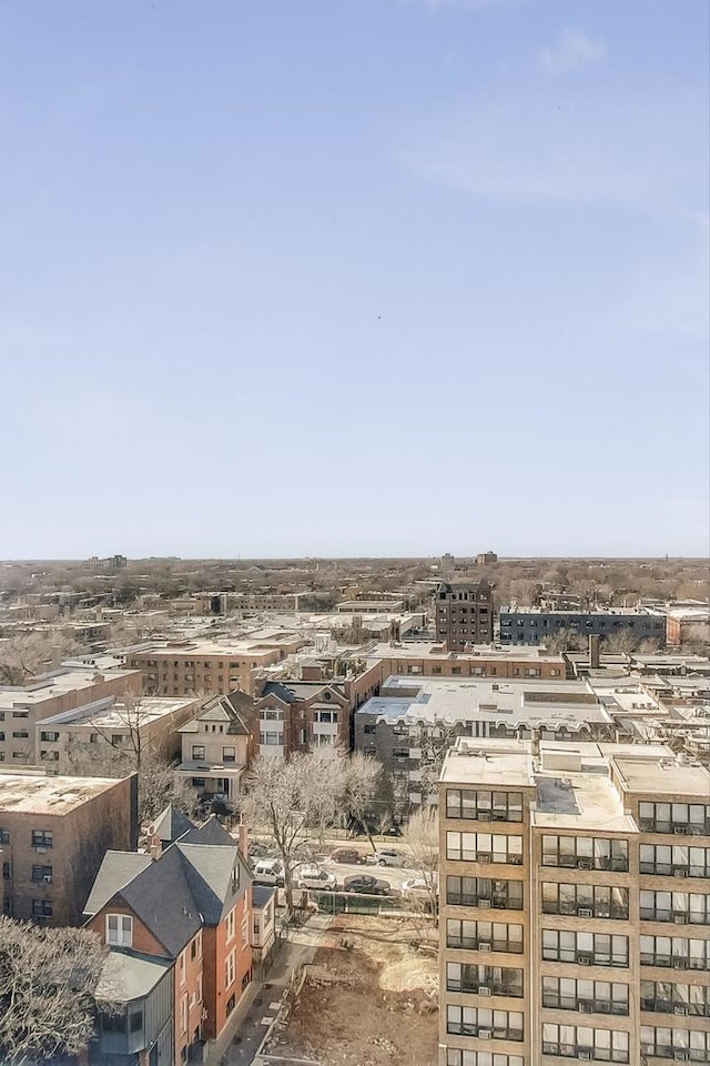 bird's eye view featuring a view of city