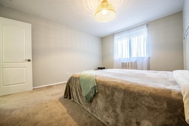 bedroom featuring baseboards and carpet floors