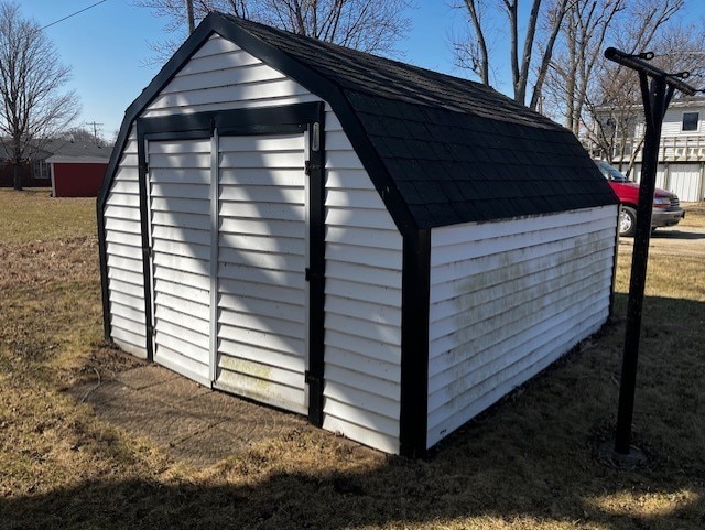 view of shed