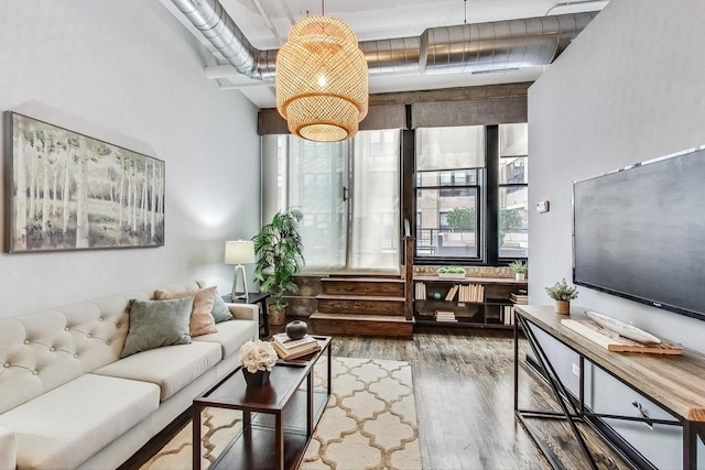 living room featuring wood finished floors