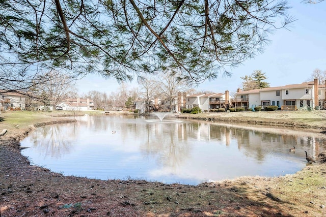 property view of water with a residential view