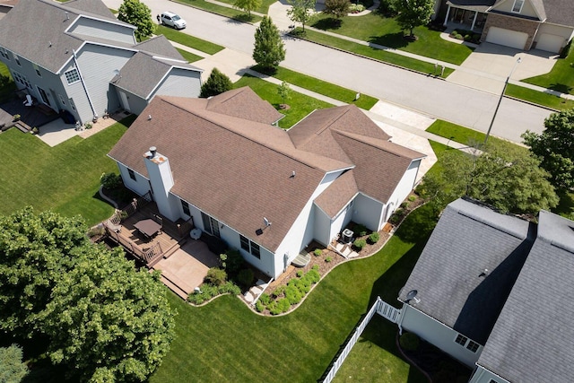 birds eye view of property featuring a residential view