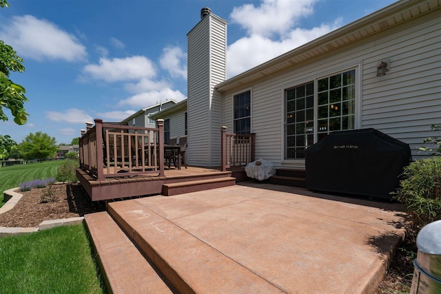 view of patio / terrace with a deck