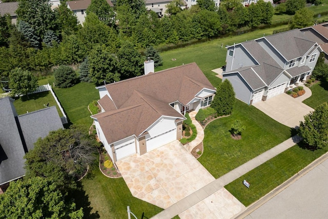 drone / aerial view featuring a residential view