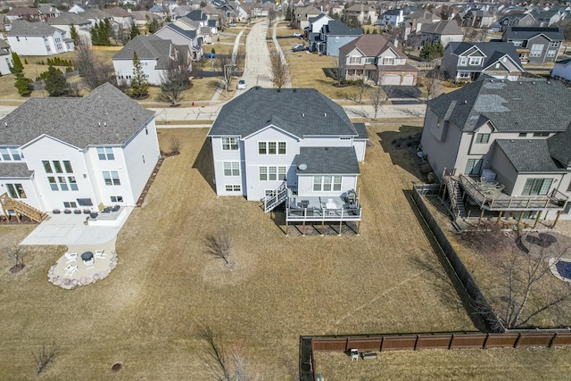 drone / aerial view with a residential view