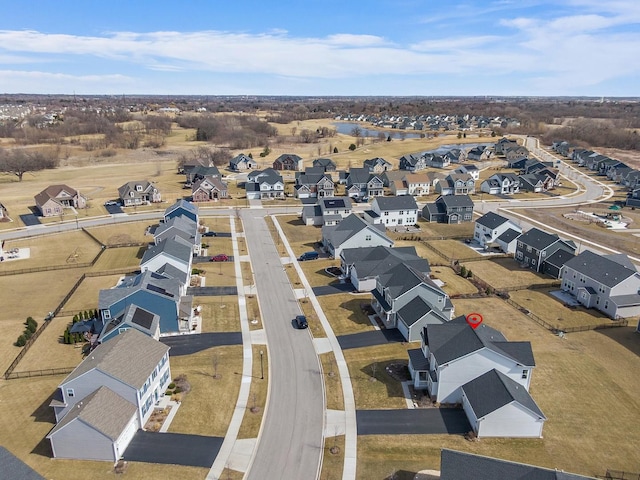 drone / aerial view featuring a residential view