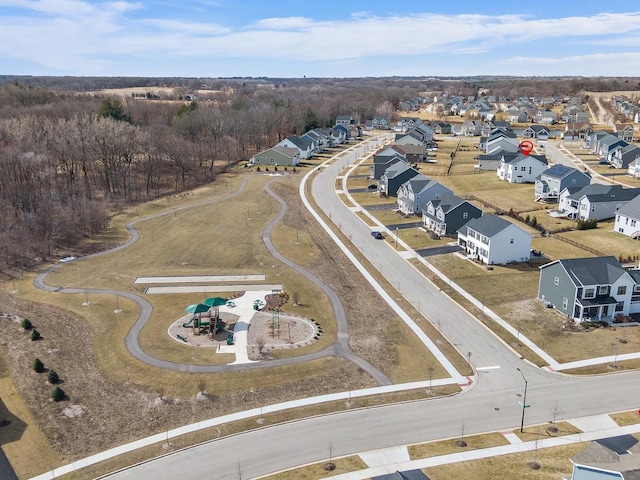 drone / aerial view featuring a residential view