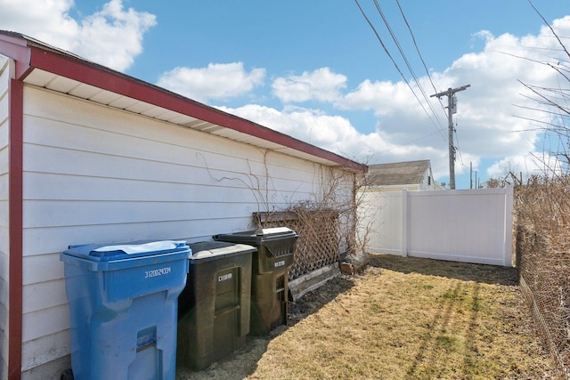 exterior space with fence