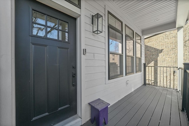 property entrance with a porch