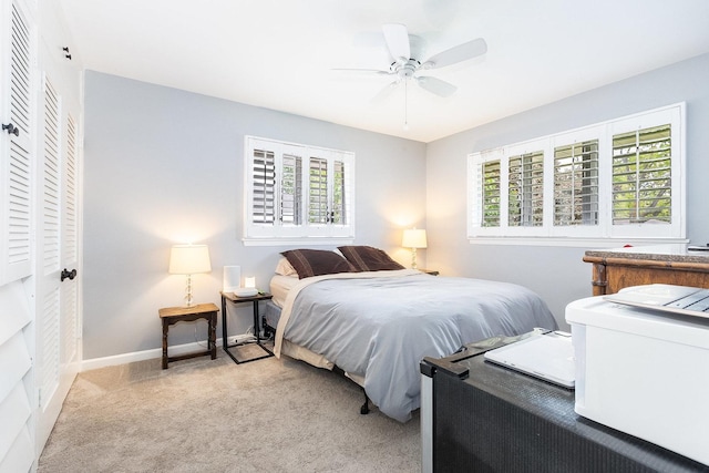 1424 Mason Ave, Joliet, IL 60435 - bedroom with carpet floors, baseboards, and ceiling fan