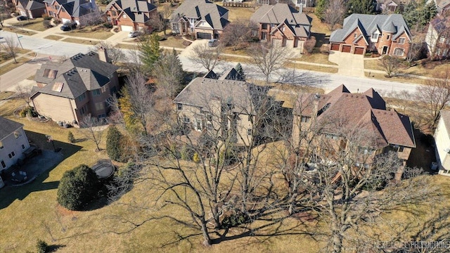 bird's eye view with a residential view