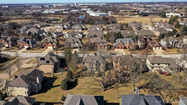 aerial view with a residential view