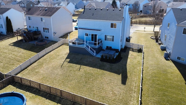 drone / aerial view featuring a residential view