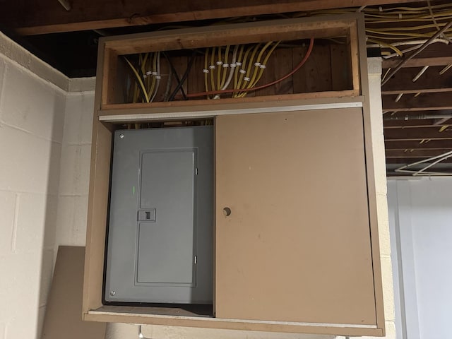 property entrance with electric panel