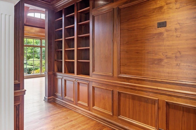 interior space with light wood-type flooring