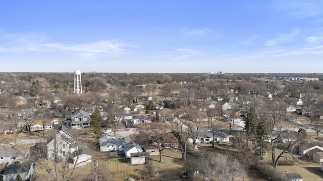 bird's eye view with a residential view