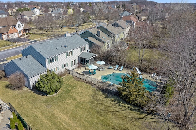 birds eye view of property featuring a residential view