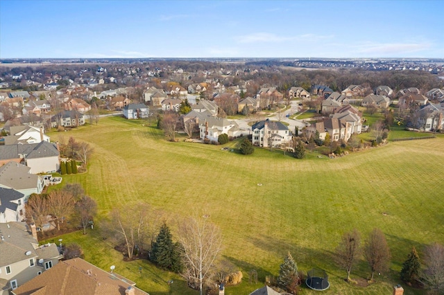 aerial view with a residential view